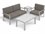 Oxford Garden Travira Aluminum Cushion Lounge Set  OXFTRAVIRA4PCPCANATTEKWOODASHTBCHATSET