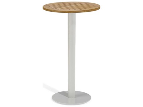 Oxford Garden Travira Aluminum Natural Round Bar Table
