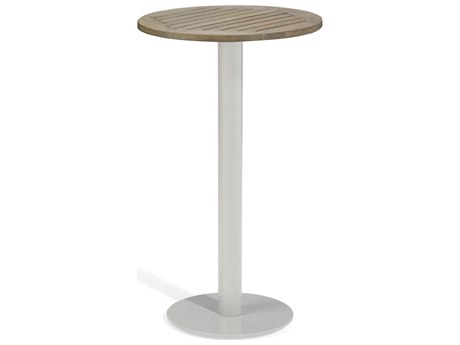 Oxford Garden Travira Aluminum Vintage Round Bar Table