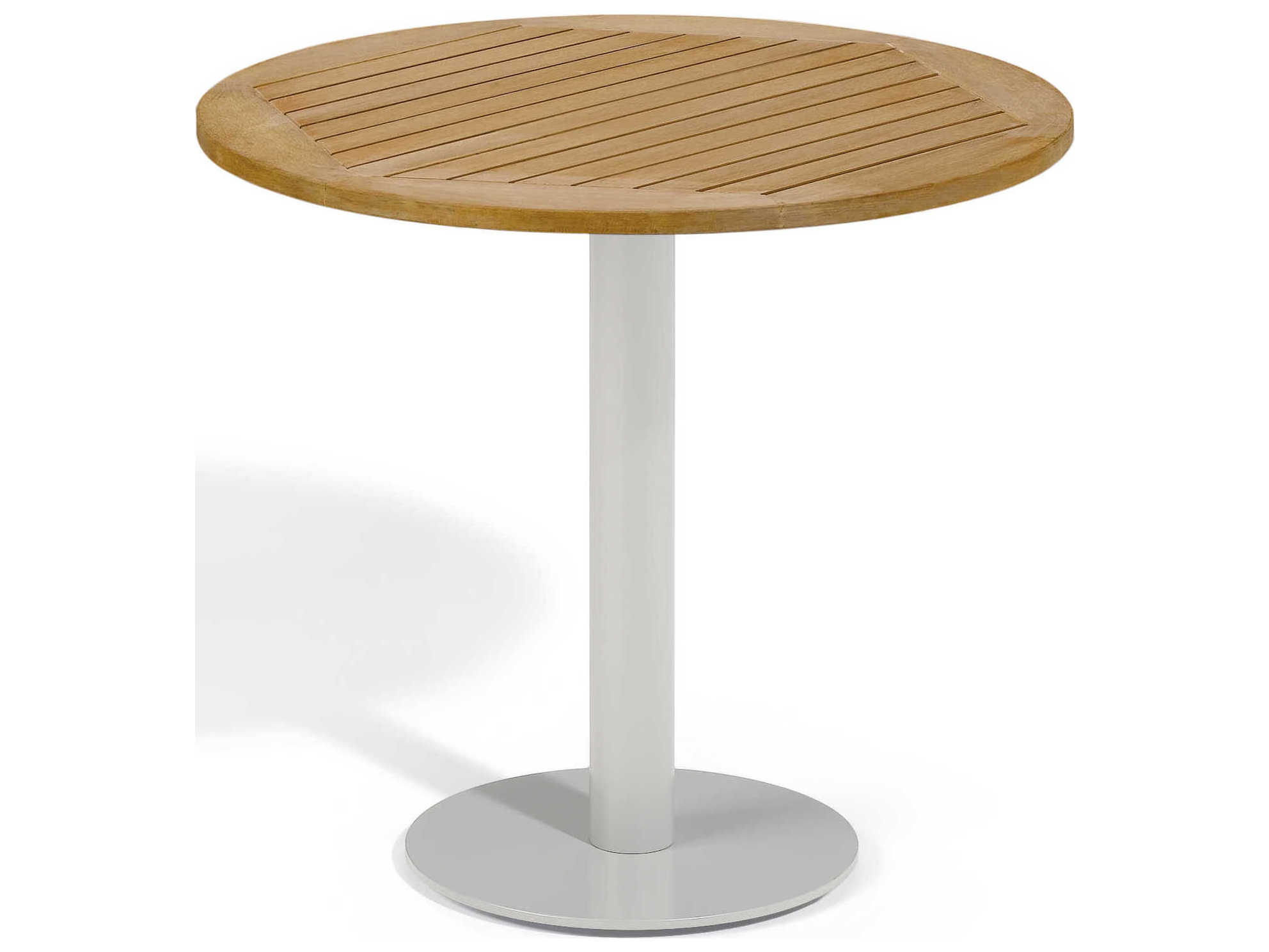 Oxford Garden Travira 32'' Wide Aluminum Round Bistro Table TV32TAN