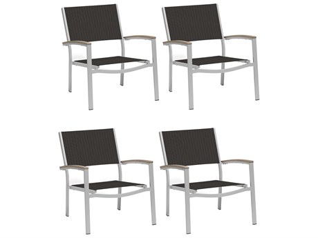 Oxford Garden Travira Aluminum Flint Lounge Chair with Ninja Sling (Price Includes 4)