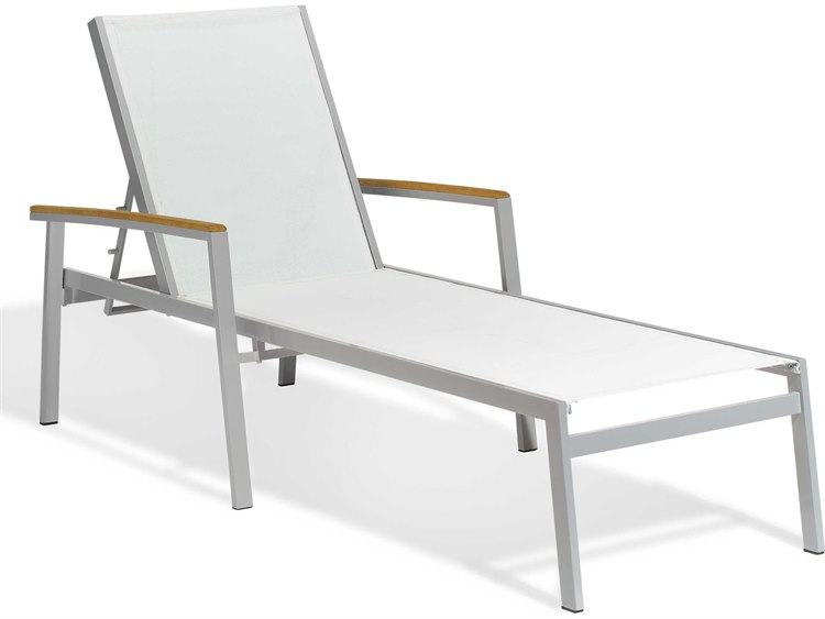 Oxford Garden Travira Aluminum Sling Chaise Lounge | OXFTVL802CHAISELOUNGE