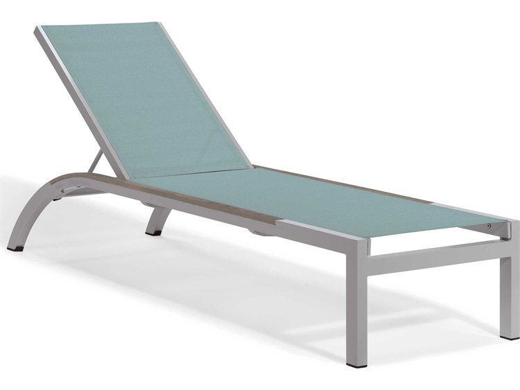 Oxford Garden Argento Aluminum Sling Chaise Lounge Set Of 2