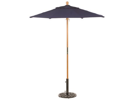 Oxford Garden Tropical Hardwood 6 Foot Octagon Market Pulley Lift Umbrella