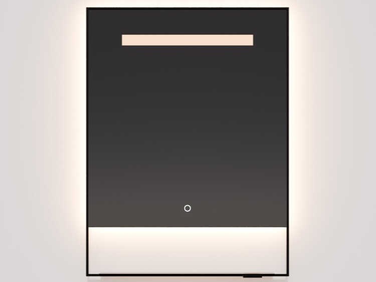 Photos - Other Decoration Oxygen by Quorum Castore Black Rectangular Wall Mirror 3-0902-15