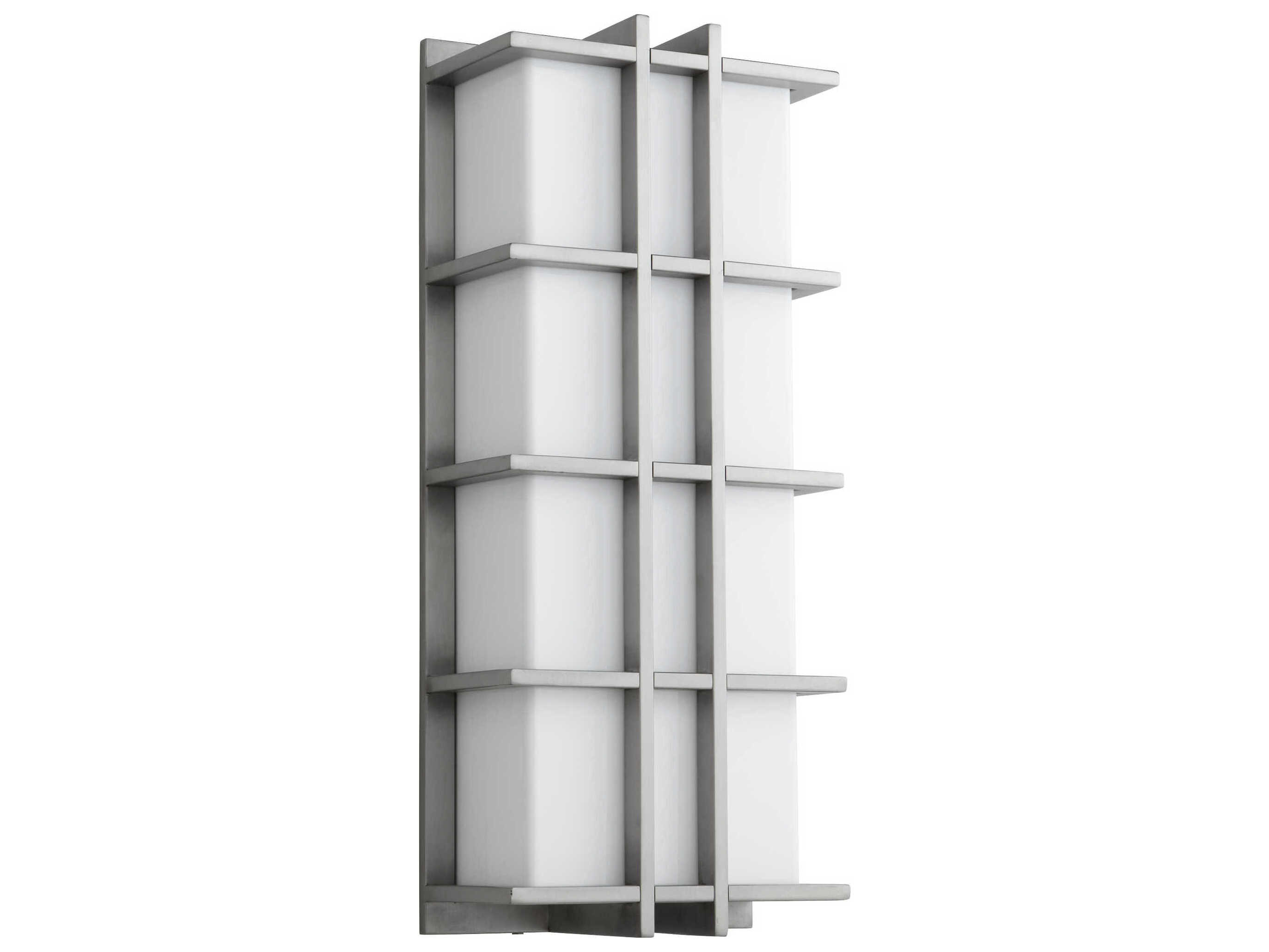 Oxygen by Quorum Telshor 2-Light Outdoor Wall Light in Satin Nickel