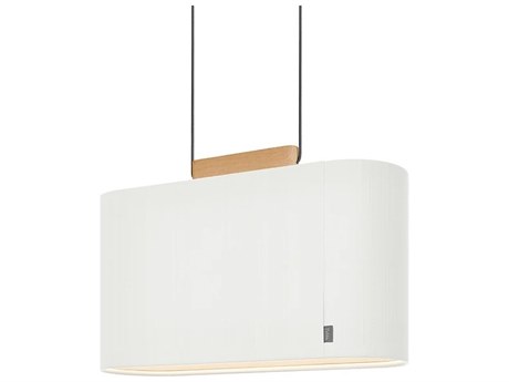 Pablo Belmont 2-Light White Drum Island Pendant