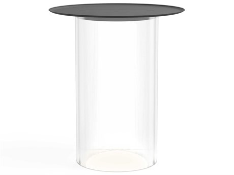 Pablo Carousel Round Metal Clear End Table
