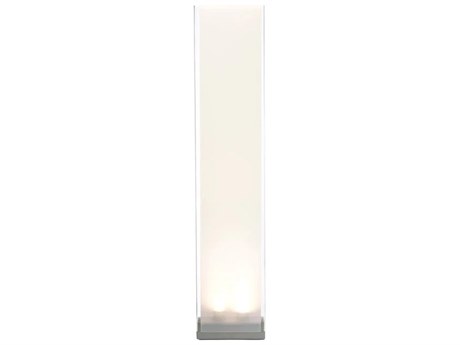 Pablo Cortina Clear White Silver Polycarbonate Shade Floor Lamp