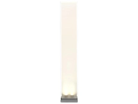 Pablo Cortina Clear White Silver Polycarbonate Shade Floor Lamp