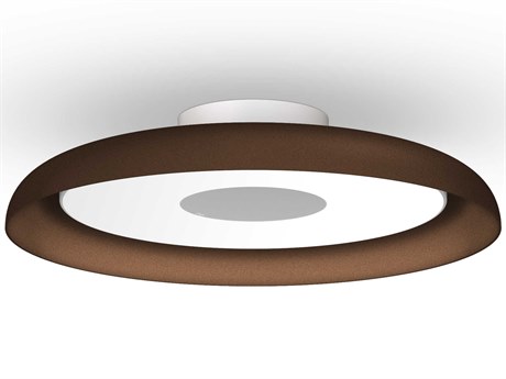Pablo Nivel 1-Light Espresso Brown Round Flush Mount