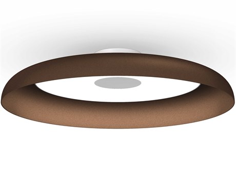 Pablo Nivel 1-Light Espresso Brown Round Flush Mount
