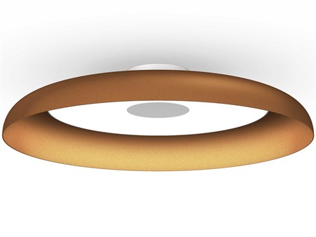 Pablo Nivel 1-Light Terracotta Orange Round Flush Mount