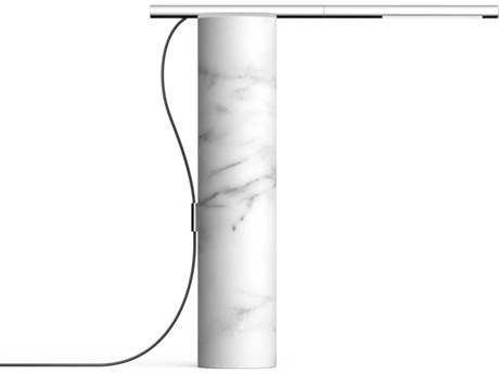 Pablo T.O White Marble Chrome Table Lamp
