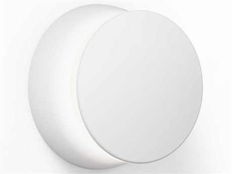Pablo Totem Puck 1-Light White Wall Sconce