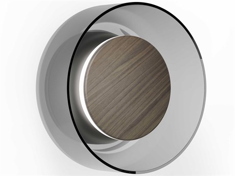 Pablo Totem 1-Light Black Walnut Smoke Brown Wall Sconce
