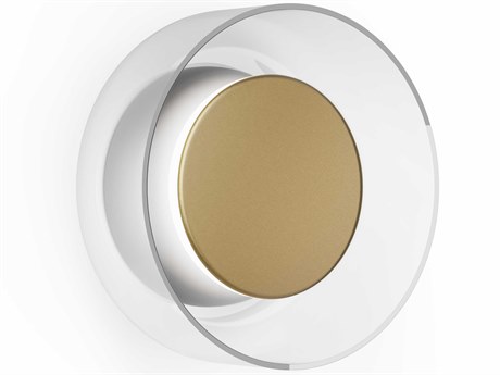 Pablo Totem 1-Light Grey Brass Clear Wall Sconce