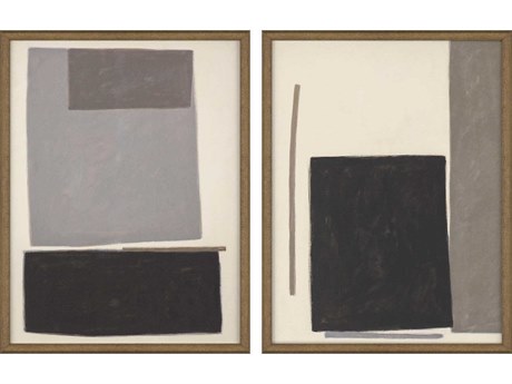 Paragon Geometrics Black Blockade Wall Art Set of 2