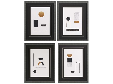 Paragon Abstract Luxe Framed Prints Set of 4