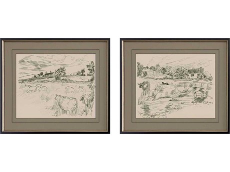 Paragon Scenic Primary Rooftops Canvas Wall Art (Set of 2) | PAD13421