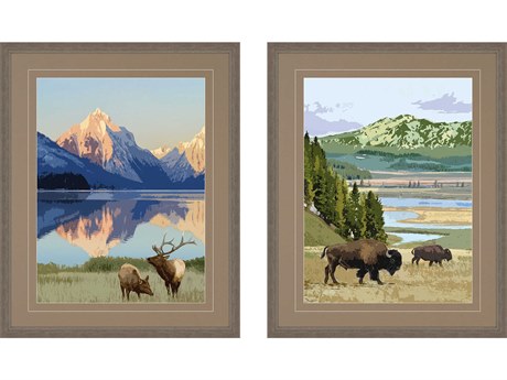 Paragon Landscapes National Parks-III Wall Art Set of 2