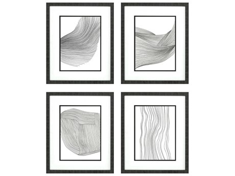 Paragon Abstract Linear Acoustic Wall Art Set of 4