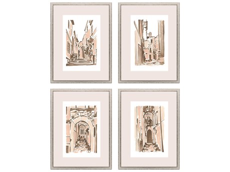 Paragon Architectural Blush Architecture Wall Art Set of 4