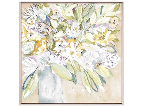 Paragon Florals Soft Floral Burst-I Canvas Wall Art
