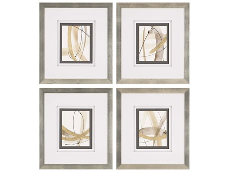 Paragon Geometrics Scroll Series-II Wall Art Set of 4