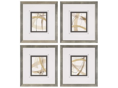 Paragon Geometrics Scroll Series-III Wall Art Set of 4