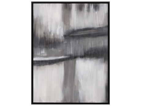 Paragon Abstract Grey Clouds-1 Canvas Wall Art