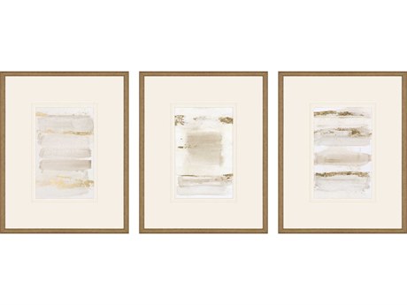 Paragon Abstract Metallic La Torre-II Wall Art Set of 3