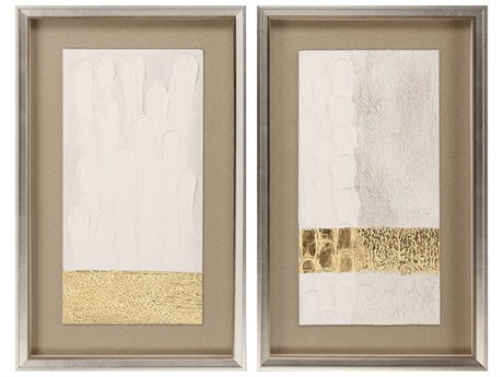 Paragon Abstract Blanco Pluma-I Wall Art Set of 2