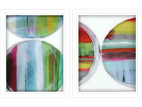 Paragon Geometrics Rhythmic Circles-I Wall Art Set of 2