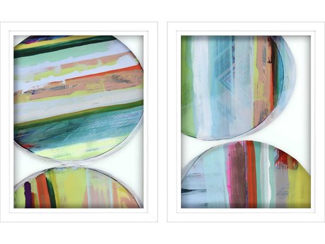 Paragon Geometrics Rhythmic Circles-II Wall Art Set of 2