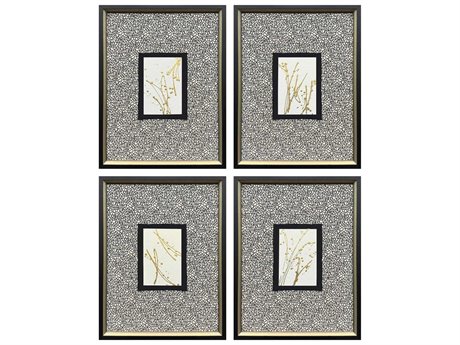 Paragon Geometrics Liquid Gold-II Wall Art Set of 4
