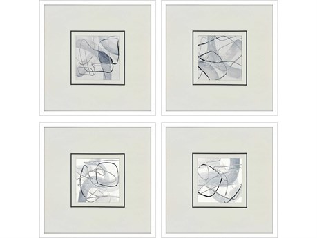 Paragon Abstract Pathways Wall Art Set of 4