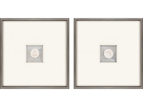 Paragon Animals Blue Coastal Intaglio-I Wall Art Set of 2