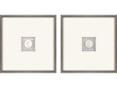 Paragon Animals Blue Coastal Intaglio-III Wall Art Set of 2