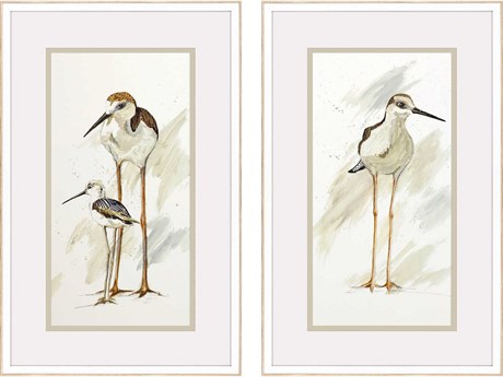 Paragon Animals Blue Stilt Birds Wall Art Set of 2