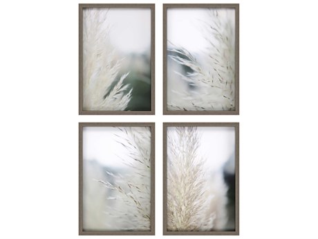 Paragon Florals Blakc Subtle Grasses Wall Art Set of 4