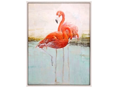 Paragon Animals Brown Wading Flamingo-I Canvas Wall Art