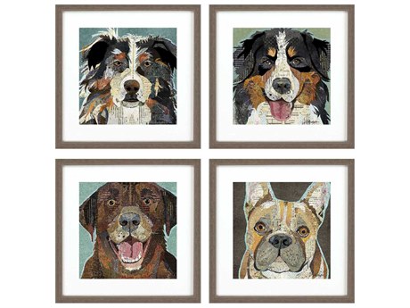 Paragon Animals Dog Collage-I Wall Art Set of 4