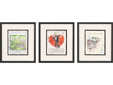 Paragon Vintage Vintage Stamps-I Wall Art Set of 3