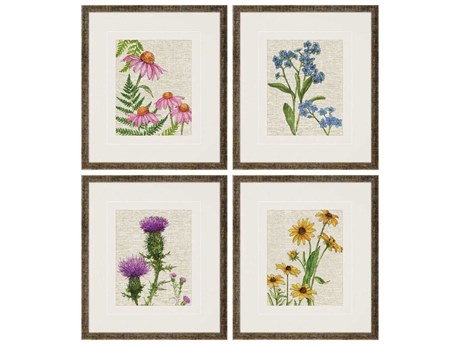Paragon Florals Wildflowers Wall Art Set of 4