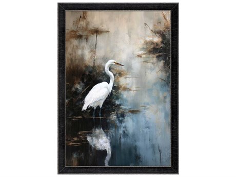 Paragon Animals Egret In Lake Wall Art