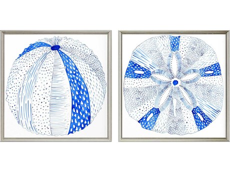 Paragon Naturals Indigo Shell-II Wall Art Set of 2