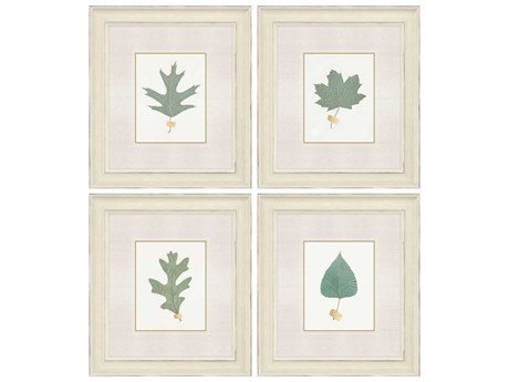 Paragon Florals Leaf Adorned-II Wall Art Set of 4