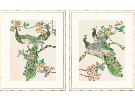 Paragon Animals Emerald Peacock-I Wall Art Set of 2