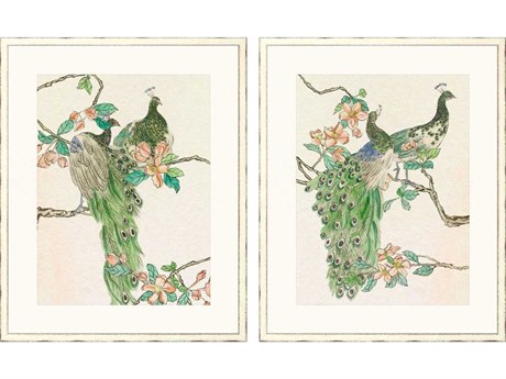 Paragon Animals Emerald Peacock-II Wall Art Set of 2